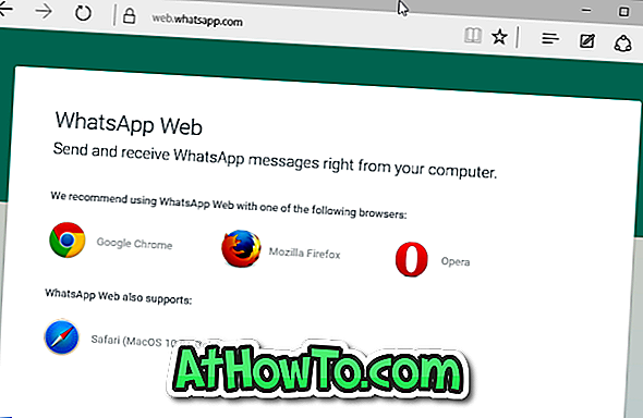 WhatsApp Webin käyttäminen Microsoft Edge Right Now -palvelussa