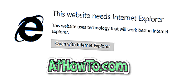 "इस वेबसाइट को इंटरनेट एक्सप्लोरर की आवश्यकता है" एज इन विंडोज 10