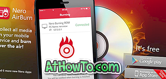Nero AirBurn: Gratis App til Android & IOS at brænde filer over luften