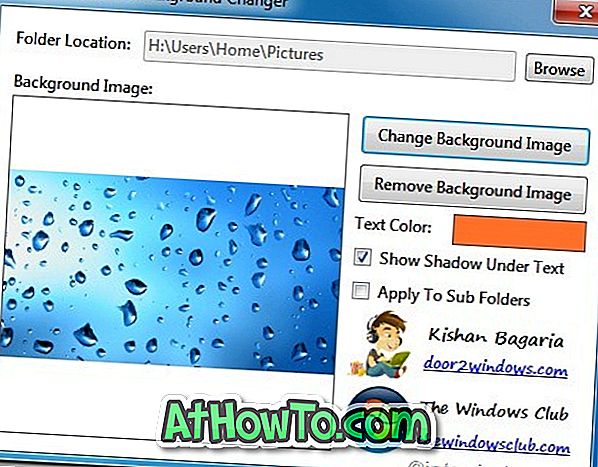 Skift mappe baggrund i Windows 7 med Windows 7 Folder Background Changer