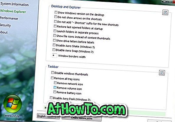 Csípés Windows 7 Aero beállítások AeroTweak használatával