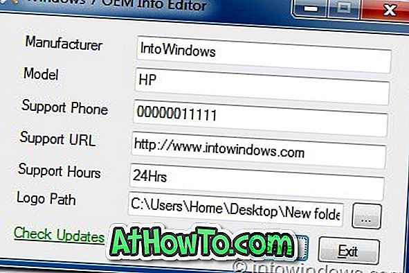 Windows 7 OEM Info Editor: Tilpas Windows 7 System Properties