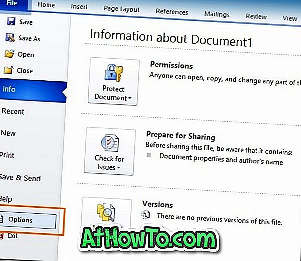 Sådan gemmes Office 2010-dokumenter til OneDrive som standard