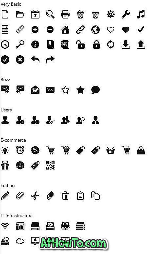500 de pictograme de stil de metrou pentru Windows 8