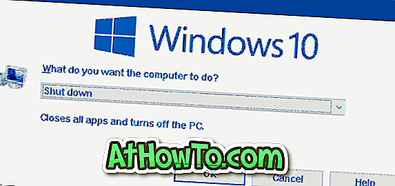 Tastenkombination zum Herunterfahren oder Ruhezustand von Windows 10