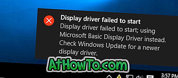 Fix: Display Driver mislykkedes at starte fejl i Windows 10