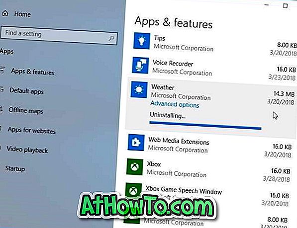 Nulstil eller geninstaller Weather App i Windows 10