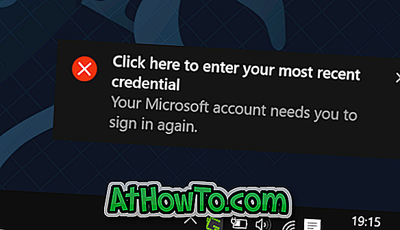Fix: Klik her for at indtaste din seneste legitimation i Windows 10