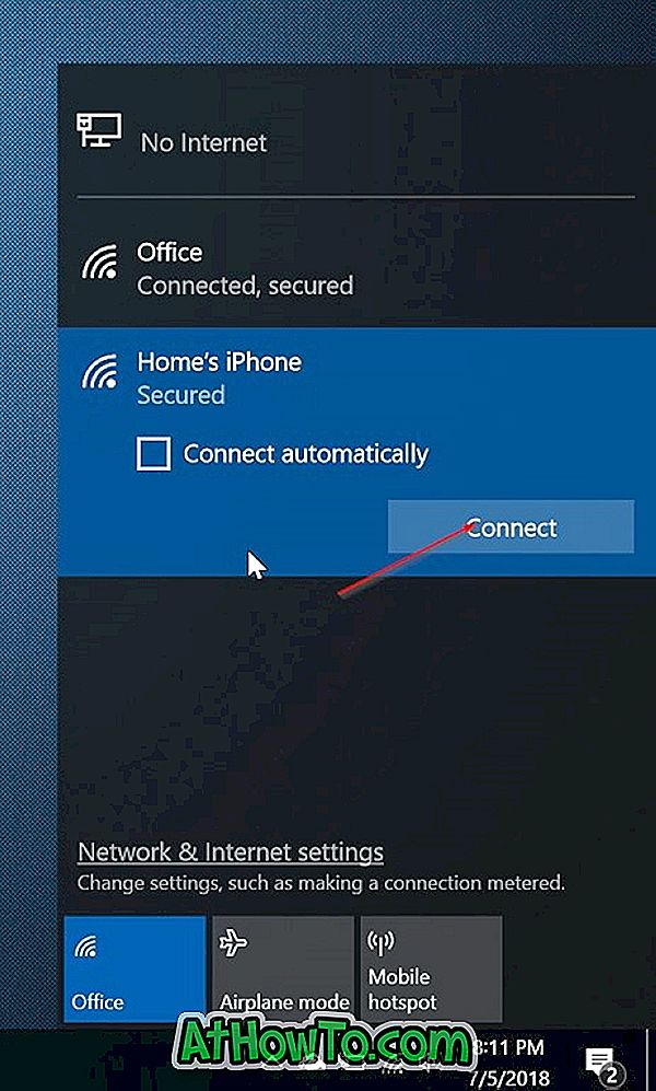 Sådan tilslutter du Windows 10 PC til iPhone Hotspot