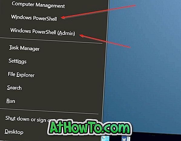Tilføj kommandoprompt til at vinde + X Power User Menu i Windows 10