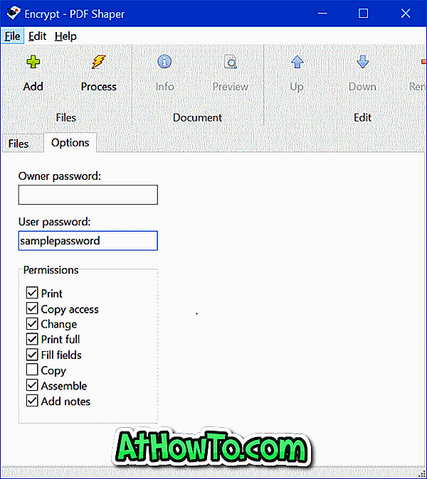 PDF-tiedostojen salasanasuojaus Windows 10: ssä