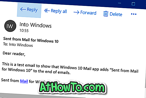 So entfernen Sie den Text "Von Mail für Windows 10 gesendet"