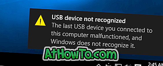 Correctif: «Périphérique USB non reconnu» sous Windows 10