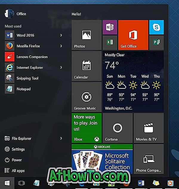 Brug Windows 10 Start Menu Søg uden at klikke på Søg ikon eller boks