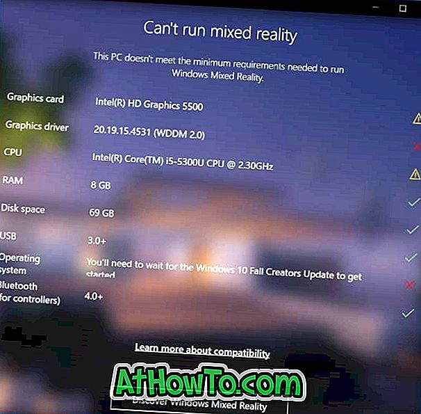 Preuzmite Windows Mixed Reality PC Check App za Windows 10