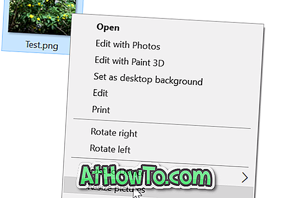 Resize Images from Context Menu In Windows 10