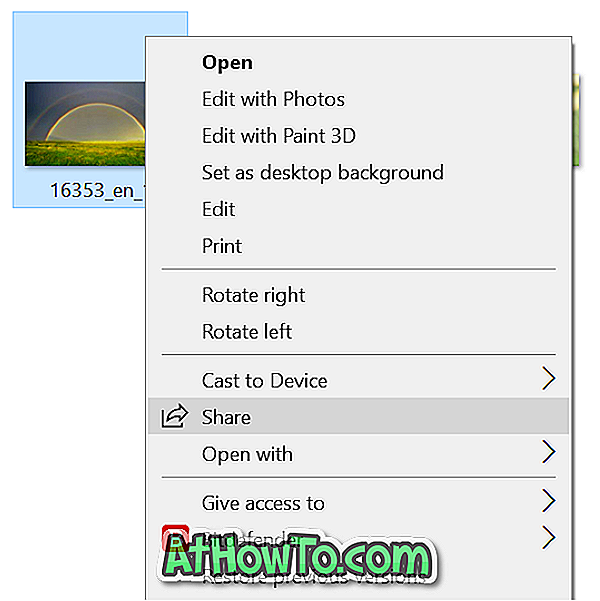 Come rimuovere "Condividi" dal menu contestuale del file in Windows 10