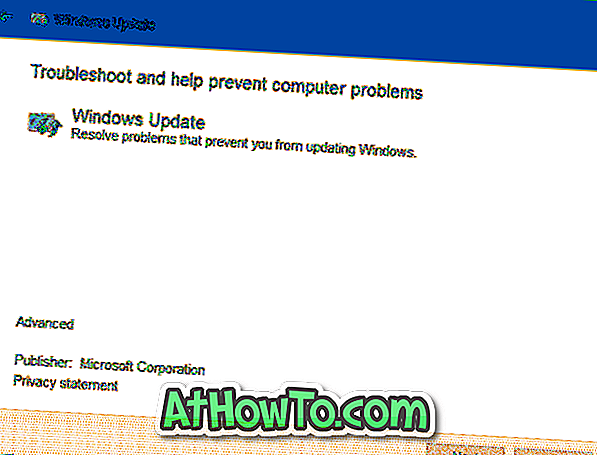 Program Windows Update Troubleshooter V operacijskem sistemu Windows 10