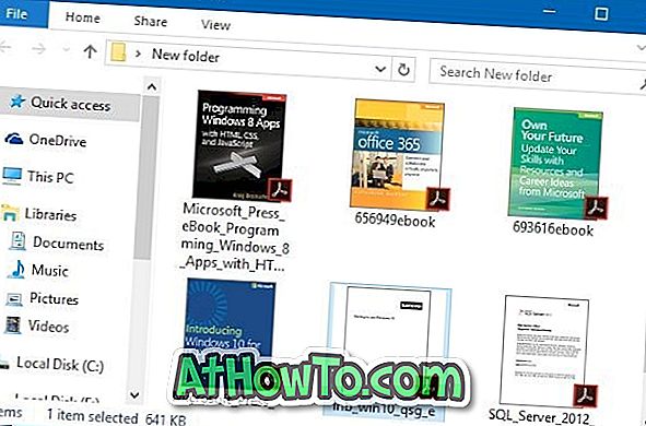 Aktivér miniaturebillede for PDF-filer i Windows 10 File Explorer