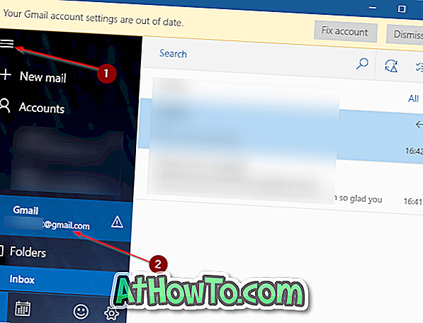 Как да актуализирате Gmail парола в Windows 10 Mail. \ T