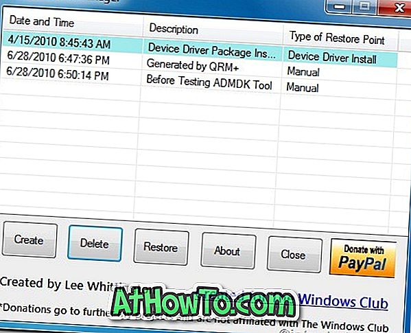 Slik sletter du individuelle gjenopprettingspoeng i Windows 7