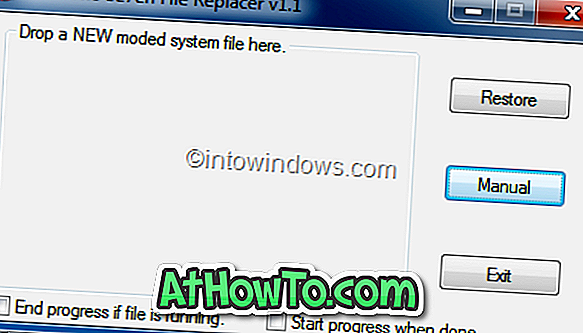 Nahradiť systémové súbory vo Windows 7 Se7en File Replacer Tool