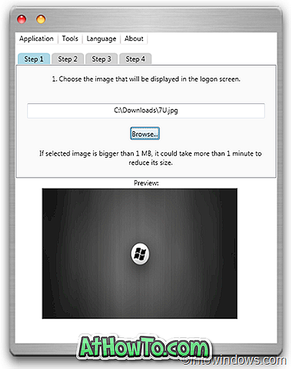 लॉगिन परिवर्तक के साथ विंडोज 7 लॉगऑन स्क्रीन पृष्ठभूमि को अनुकूलित करें