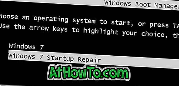 Startup Repair -vaihtoehdon lisääminen Windows 7 Boot Menu -ohjelmaan