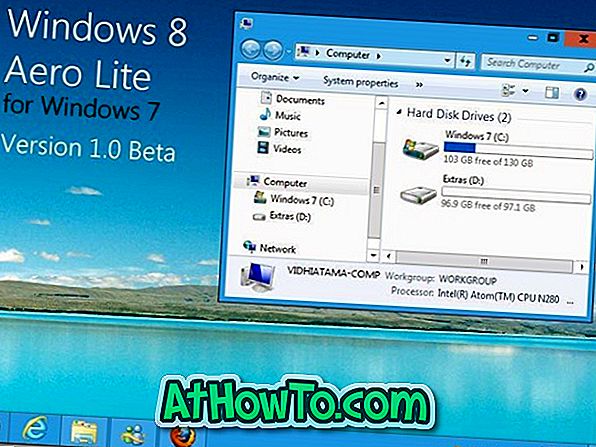 Windows 8 Thème Aero Lite pour Windows 7
