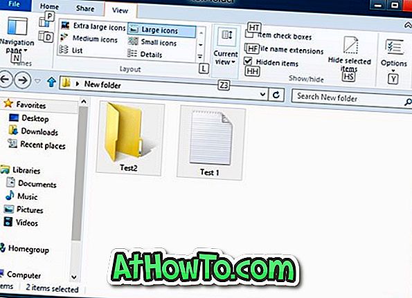 कीबोर्ड शॉर्टकट के साथ विंडोज 8 में फ़ाइलों और फ़ोल्डरों को जल्दी से छिपाएं