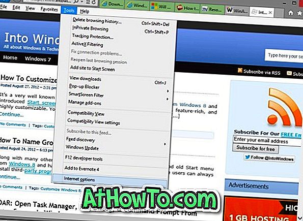Linkek megnyitása az asztali Internet Explorerben Windows 8 rendszerben