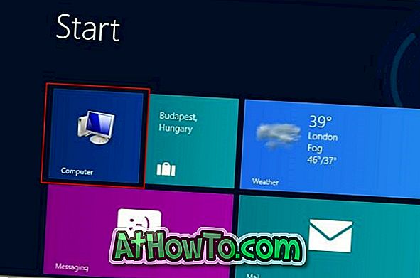 Как да добавите моя компютър към Windows 8 началния екран